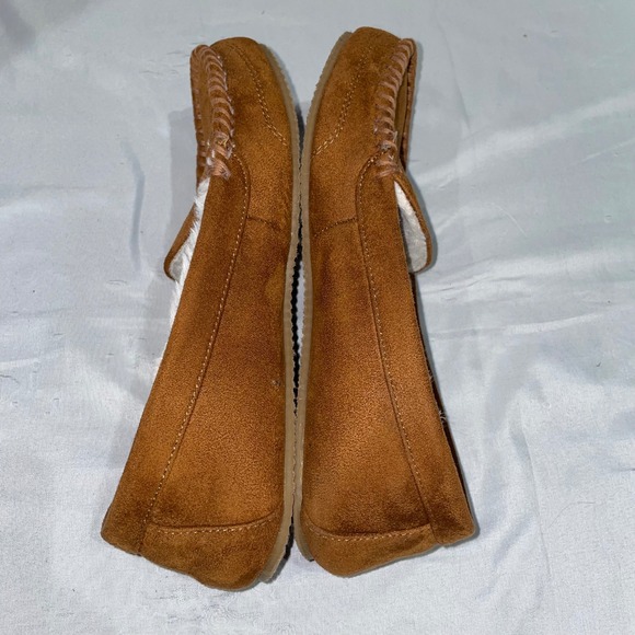 Polo Ralph Lauren Dezi V Mens Moccasin Slippers Tan Brown Faux Fur Lined Size 9 main image 9